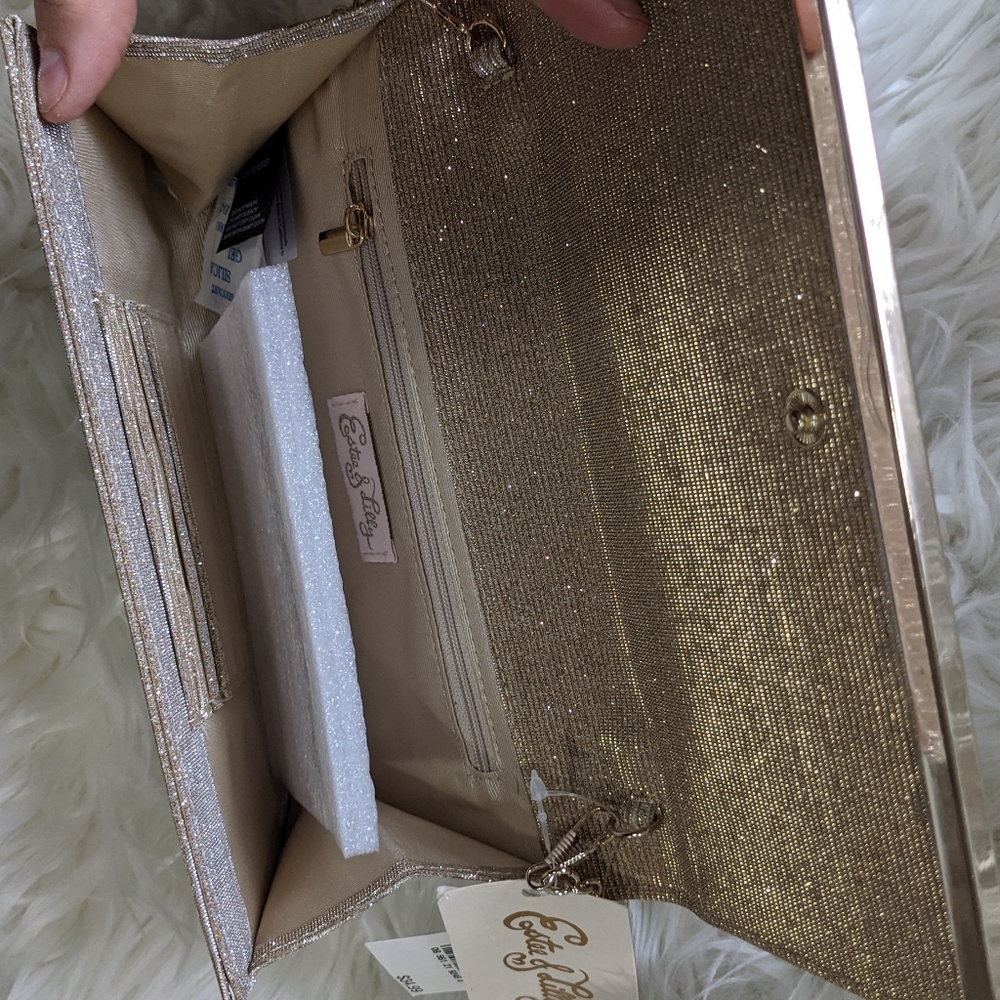 Light gold Estee and Lilly clutch - Picture 4 of 5